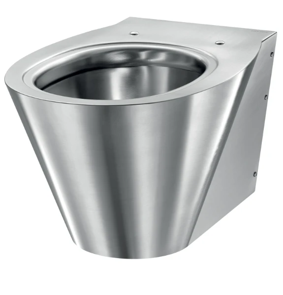 Delabie BCN S cuvette suspendue - Inox mat - B360xD550 mm - fixations visibles