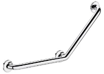 DELABIE Barre à 135° Ø25 400x400 3 points fix. Inox poli brillant