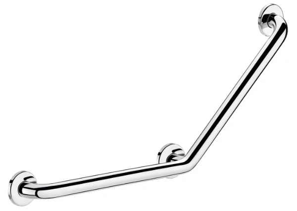 DELABIE Barre à 135° Ø25 400x400 3 points fix. Inox poli brillant
