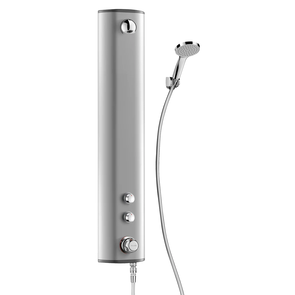 PANNEAU DE DOUCHE DELABIE aluminium +douchette à main panneau de douche thermostatique temporisé