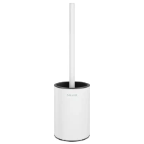 DELABIE Pot à balai WC mural sans couvercle Inox époxy blanc mat