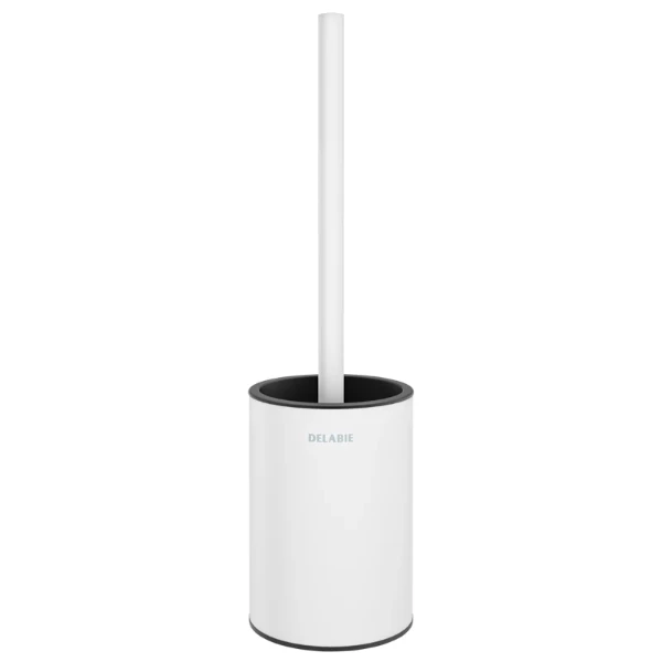 DELABIE Pot à balai WC mural sans couvercle Inox époxy blanc mat