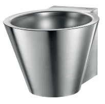 Delabie Mini Baila lavabo mural 430 x 375 mm - RVS 304 mat - sans trou de robinet - sans trop-plein