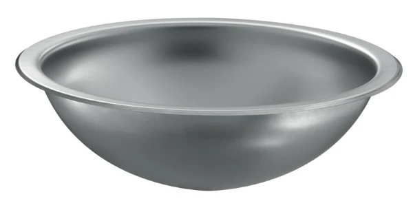 Delabie Hemi lavabo encastré rond 385 mm - RVS 304 brillant - sans trou de robinet - sans trop-plein