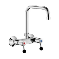 DELABIE Mél. mural 60 l/min, bec orientable par-dessus Ø22 L.200