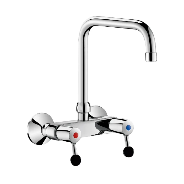 DELABIE Mél. mural 60 l/min, bec orientable par-dessus Ø22 L.200