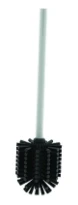 DELABIE Ensemble brosse WC sans couvercle Inox époxy blanc