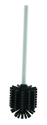 DELABIE Ensemble brosse WC sans couvercle Inox époxy blanc