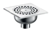 DELABIE Siphon de sol à platine 140x140 - sortie verticale Ø40