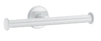 DELABIE Porte-papier WC à rouleau double Inox époxy blanc
