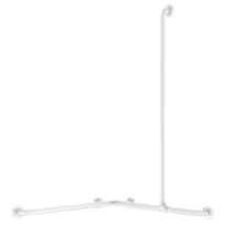 DELABIE Barre de douche + barre vert. coulissante Ø32 Nylon blanc