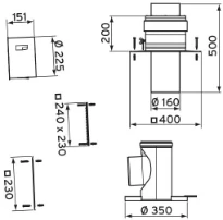 SET RACCORDEMENT VAILLANT 160 - cascade et évacuation rigide