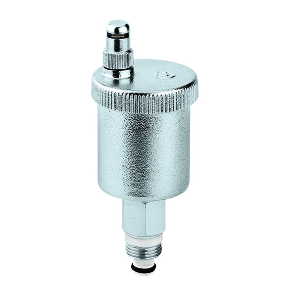 Caleffi 502 Minical automatische ontluchter 1/2 M - chroom - met afsluitklep - hygroscopisch kapje