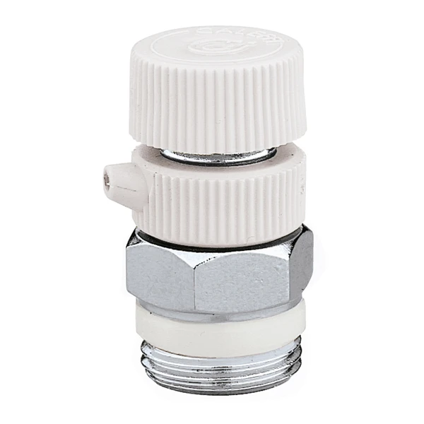 Caleffi handbediende ontluchter met richtbare aftap 1/8 M - chroom