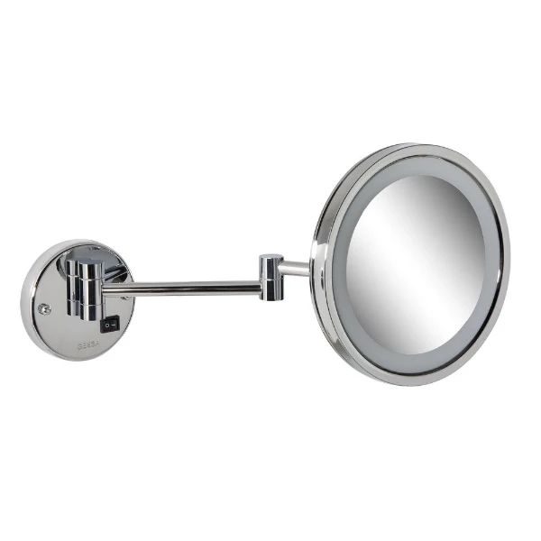 Geesa Mirror Cosmetic Scheerspiegel 215 mm - 2 armen - met LED verlichting - 3x vergrotend