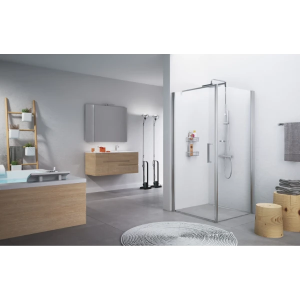PORTE DE DOUCHE NOVELLINI GIADA 87 - 195 ! blanc satin