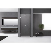 PORTE DE DOUCHE PIVOTANTE NOVELLINI D-SIGN 100 - 200 ! verre de securite transparent cclear sur mesure -  avec joints d'étachéité