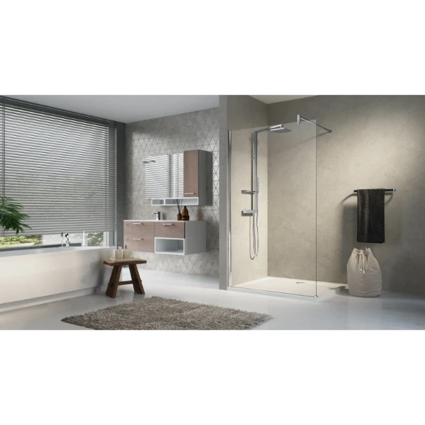 NOVELLINI lunes h 75 inloopdouche ver.72-73.5 cm helder glas chroom