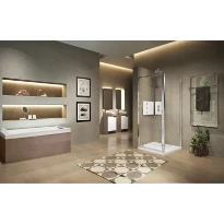 PORTE DE DOUCHE NOVELLINI LUNES 2.0 84 - 195 ! chromé transparent