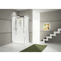NOVELLINI verdi 2p 120x80 dr.mit.ther.recev.bas verre tansp.chromé/blanc