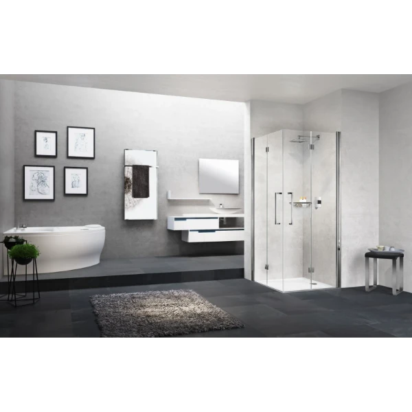 DOUCHEDEUR NOVELLINI YOUNG 2.0 87 - 200 ! chroom transparant
