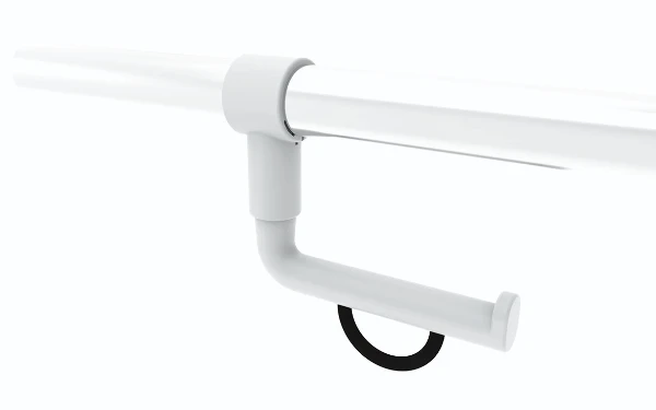 Normbau Nylon Care Porte-rouleau pour barre d'appui PRH 98 Nylon, montage ultérieur, Gris foncé 018