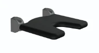 Normbau Nylon Care Siège de douche rabattable, assise ergonomique noir NY.844.020, 450 x 450 mm, Blanc 019