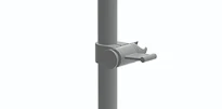 Normbau Nylon Care Support de douchette pour barres de douche en nylon Ø 34 mm, NY.BRH 91 Antibac, 88 x 113 mm, Blanc 019
