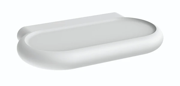 Normbau Nylon Care Tablette avec écoulement, L = 210 mm, Antibac, Gris foncé 018