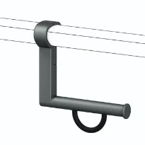 Normbau Cavere Porte-rouleau, montage ultérieur 7449120, pour poignée de maintien, 130 x 115 mm, Cavere® anthracite métallisé 095