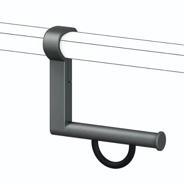 Normbau Cavere Porte-rouleau, montage ultérieur 7449120, pour poignée de maintien, 130 x 115 mm, Cavere® anthracite métallisé 095