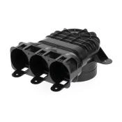 Begetube Profi-air équerre distributeur DN125 - 3 x 63 mm - modèle court