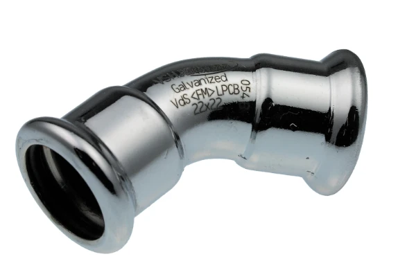 VSH Xpress staal verzinkt bocht 45° FF 54 x 54 mm