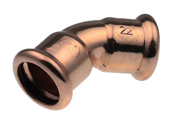VSH Xpress koper bocht 45° FF 22 x 22 mm