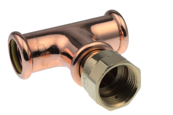 VSH Xpress Cuivre Gaz té réduit avec filetage femelle 22 x 1/2 F x 22 mm