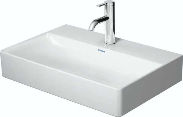 Duravit DuraSquare meuble lavabo compact 600 x 400 mm - blanc - avec trou de robinet - sans trop-plein
