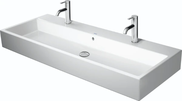 Duravit Vero Air lavabo 1200 x 470 mm - blanc - 2 trous de robinet - avec trop-plein
