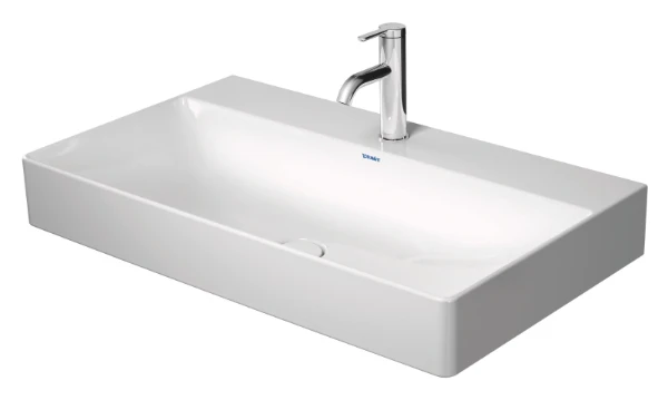 Duravit DuraSquare meuble lavabo 800 x 470 mm - blanc - sans trou de robinet - sans trop-plein - poli