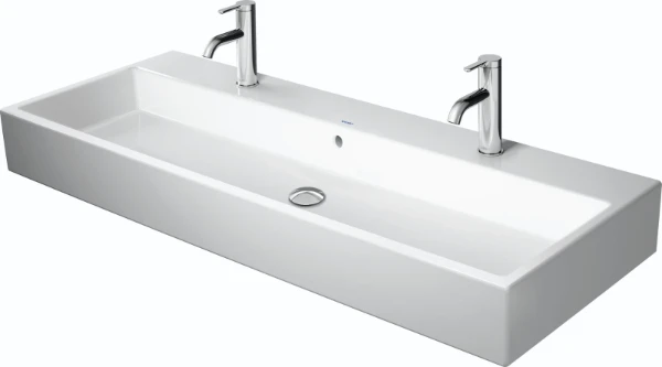 Duravit Vero Air lavabo 1200 x 470 mm - blanc - 2 trous de robinet - avec trop-plein - poli