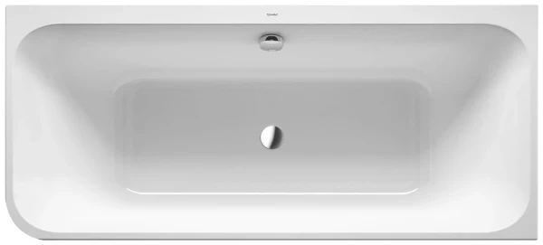 Duravit Happy D2 baignoire intégrée acrylique 1800 x 800 mm - blanc - angle droit - avec panneau et cadre en acrylique