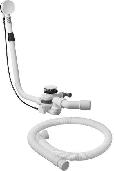 DURAVIT Ab-u.Ueberlaufgarnitur met lade Bo REMPLISSAGE PAR VIDAGE,52mm,Chroom
