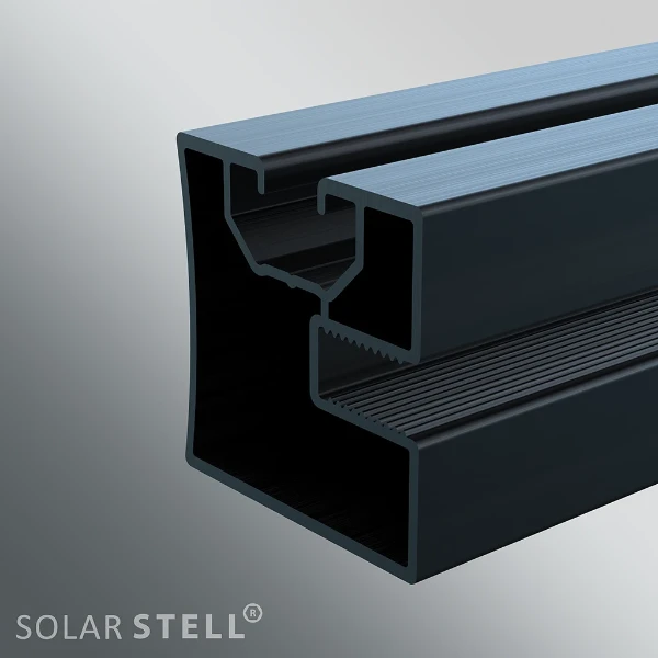 Blubase rail de montage Classic 40 x 40 x 5860 mm - noir (pacquet 108pcs) - prix par pièce
