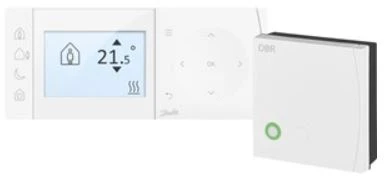 DANFOSS TPOne-S + DBR Wi-Fi connected programmable room theromstat and RF receiver