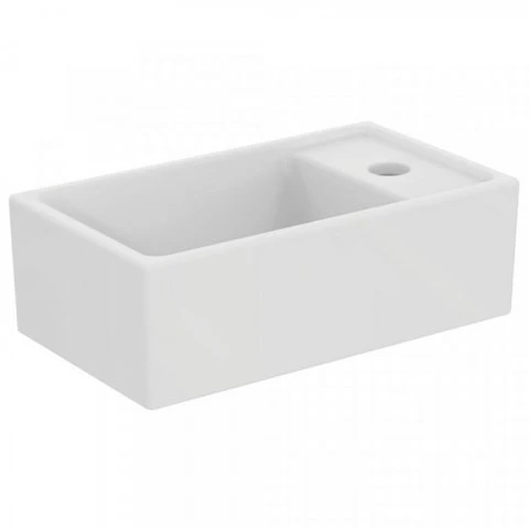 Ideal Standard i.life S lave-mains 370 x 210 mm - blanc - avec trou de robinet droite - sans trop-plein