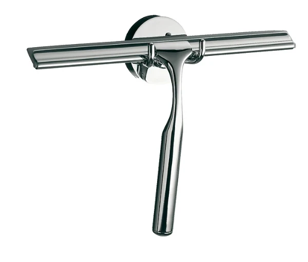 Emco System 2 wisser met ophanghaak, rubber grijs, chroom