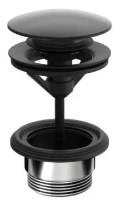 Hanse Universal vidage 5/4 avec click-clack - noir mat