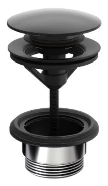Hanse Universal vidage 5/4 avec click-clack - noir mat