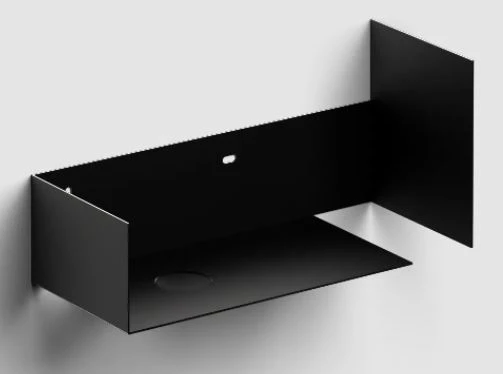 CL/07.36.032.21 Clou Flush 3 open kast met handdoekhouder rechts - zwart