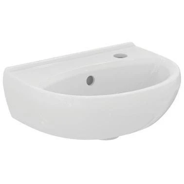 Procasa Alpha lave-mains 400 x 300 x 170 mm - blanc - avec trou de robinet droite - avec trop-plein