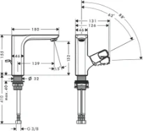 MELANGEUR DE LAVABO AXOR URQUILA chromé